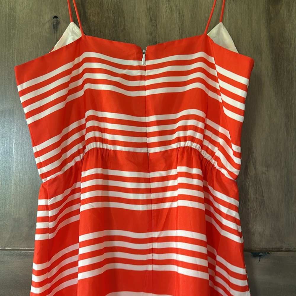 J. Crew Orange and White Dress - Picture 10 of 12